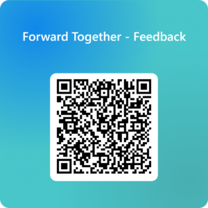 QR code for Forward Together feedback